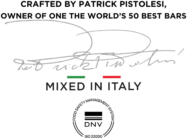 NIO Cocktails, firma del maestro mixologist di Patrick Pistolesi, miscelato in Italia e certificato come cibo di qualità da DNV